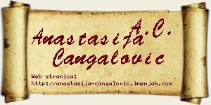 Anastasija Čangalović vizit kartica